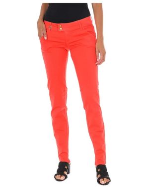 Met Slim-Fit Trousers - Rojo