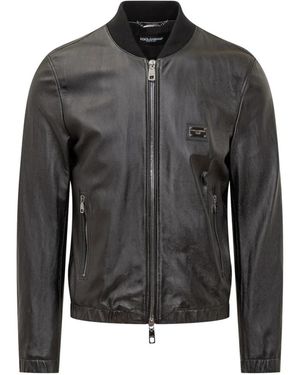 Dolce & Gabbana Jacke Mit Reißverschluss Und Taschen - Grau