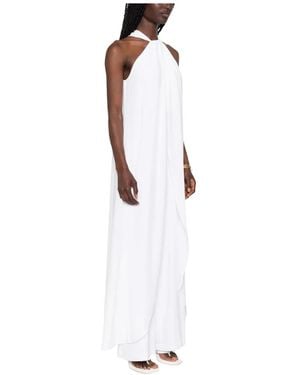Ralph Lauren Jumpsuits & Playsuits ,Wit ,Halterneck Jumpsuit Met Drapage