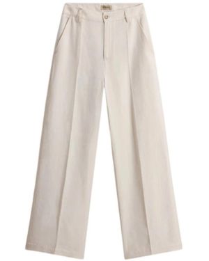 Woolrich Wide Trousers - Blanco