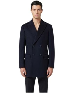 Daniele Alessandrini Double-Breasted Coats - Blue