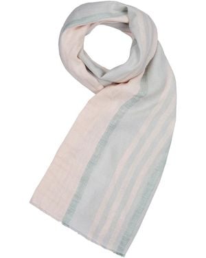 Armani Gestreifter Schal - Grau