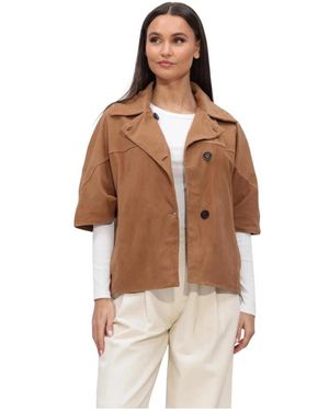Studio AR by ARMA Clara Goat Suede Jacket - Bruin