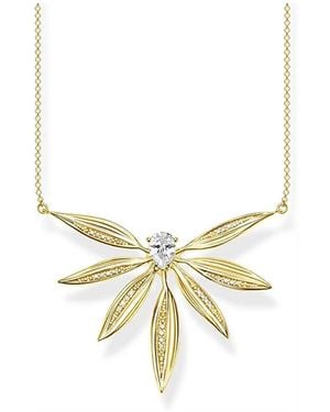 Thomas Sabo Damen Halskette Mit Anhänger Glam &Amp; Soul Blätter Groß Goldfarbe Ke1950-414-14-L45V - Mettallic
