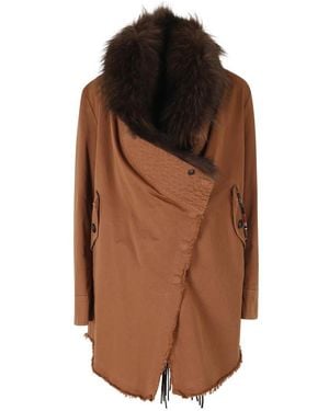 Bazar Deluxe Gilet Met Bontkraag - Bruin
