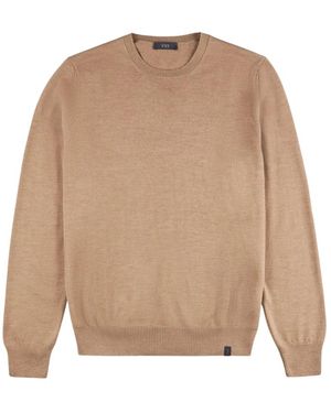 Fay Maglia Pull Girocollo - Naturel