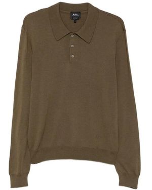 A.P.C. Truien & Vesten ,Groen ,Wol Riou Wol Polo