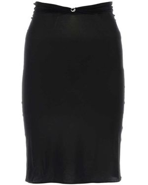 Coperni Rokken ,Zwart ,Ruched Waistband Midi Skirt