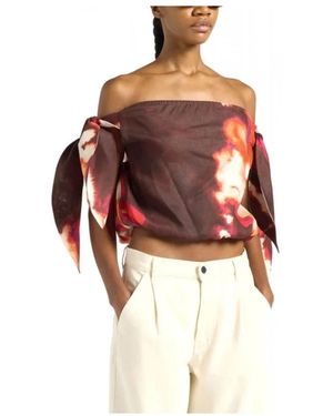 Liviana Conti Sleeveless Tops - Red