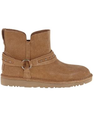 UGG Schoenen ,Bruin ,Leer Ailiyah Enkellaarzen
