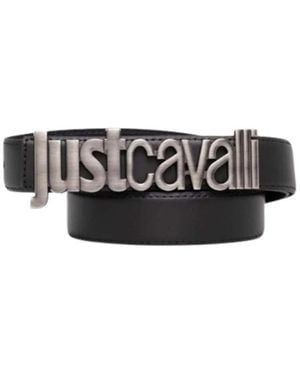 Just Cavalli Gürtel Mit Metallbuchstaben - Schwarz