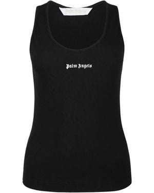 Palm Angels Sleeveless Tops - Black