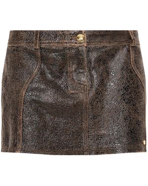 Amiri Leather Skirts - Marrone