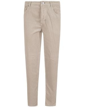 Brunello Cucinelli Broeken ,Katoen Geverfde Broek - Naturel