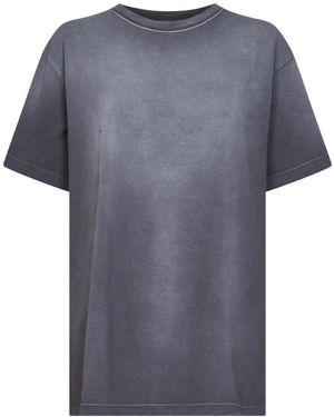 Mugler Oversized Logo-Print T-Shirt - Grijs