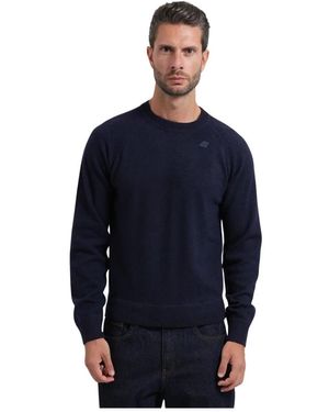 K-Way Round-Neck Knitwear - Blu