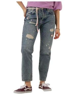 Scotch & Soda Jeans ,Blauw ,Blauwe Slim Boyfriend Jeans
