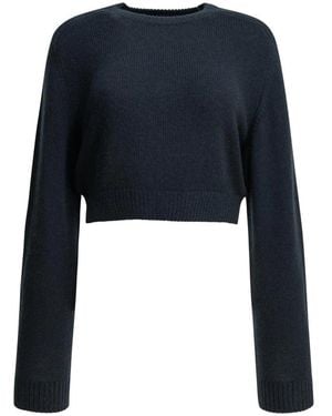 KHAITE Masie Cropped Sweater - Blau