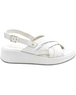 Janet & Janet Flache Sandalen - Weiß