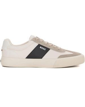 HUGO Schoenen ,Leer Aiden-Tenn Sneakers - Naturel