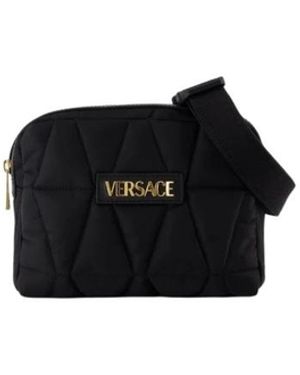 Versace Tassen ,Zwart ,Quilted Medusa Icon Pouch