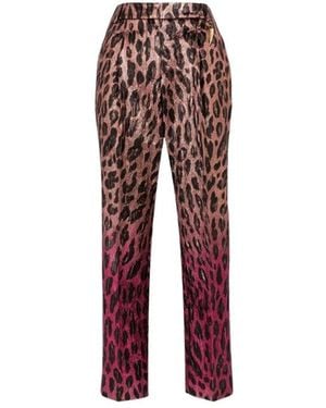 Roberto Cavalli Straight Trousers - Red