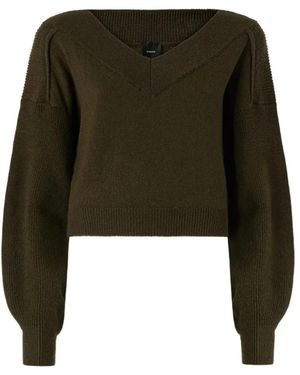 Pinko V-Neck Knitwear - Green