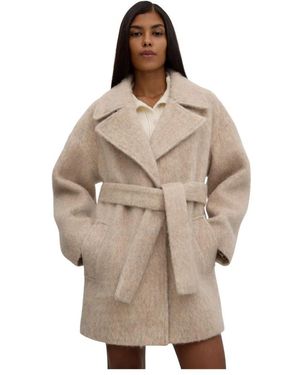 ESTRO Gürtel-Wickel-Trenchcoat - Natur