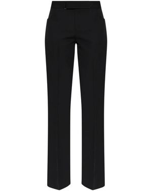 Balmain Wollhose Mit Gürtel - Schwarz