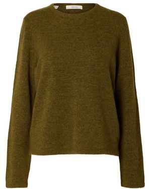 SELECTED Trui Met Ronde Hals - Groen