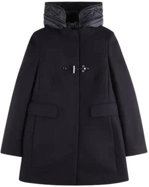 Fay Single-Breasted Coats - Blue
