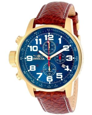 INVICTA WATCH Luxus chronograph lederarmbanduhr - Blau