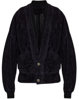 Versace Jassen ,Blauw ,Suède Suède Jas