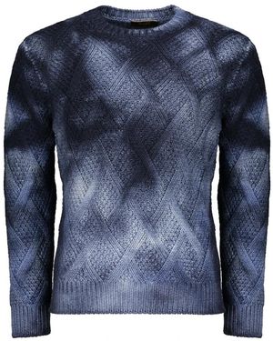 Moorer Donkerblauwe Tie-Dye Trui