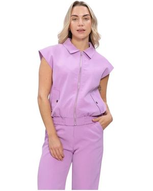 Ydence Jassen ,Paars ,Polyester Gilet Danielle