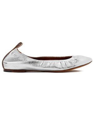 Lanvin Metallic Ballerinas - Weiß