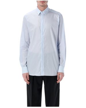 Tom Ford Gestreept Twill Classic Fit Overhemd - Blauw