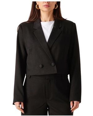 My Essential Wardrobe Jassen ,Zwart ,Polyester Reecemw Short Blazer
