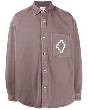 Marcelo Burlon Casual Shirts - Brown