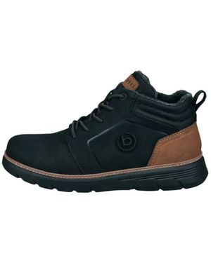 Bugatti Schoenen ,Zwart ,Veterschoenen Met Panelen