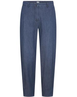 Seductive Sommer Denim Elastischer Bund Cropped Hose - Blau
