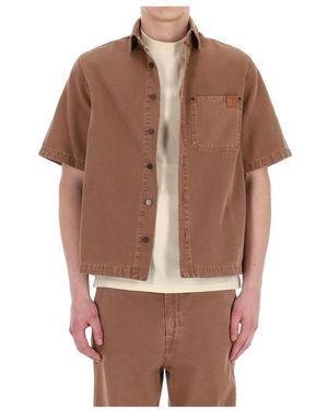 Haikure Short Sleeve Overshirt - Bruin