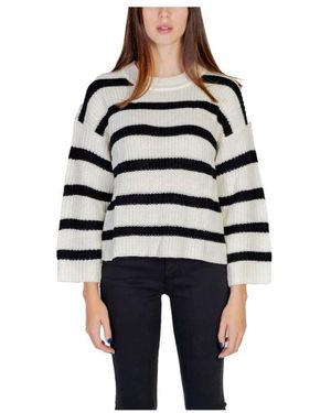 Jacqueline De Yong Cremefarbener acryl-strick herbst/winter kollektion - Blau