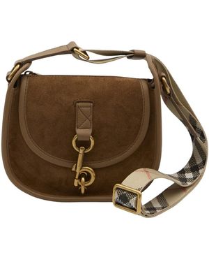 Burberry Mini B-Clip Messenger Bag - Braun