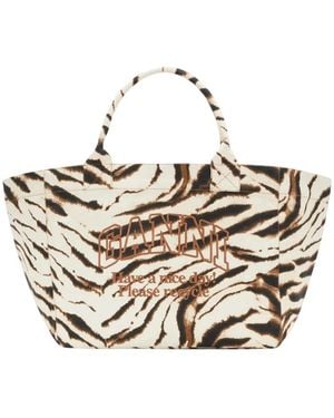 Ganni Tote Bags - Metallizzato