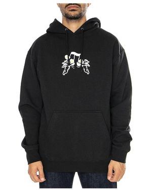Huf Hoodies & Sweatvesten ,Zwart ,Katoen Song P/O Hoodie