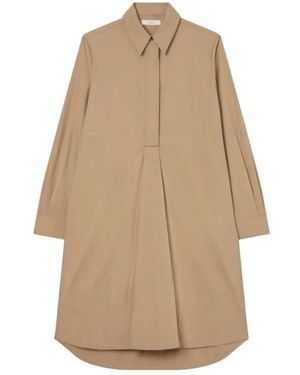 Co. A-Linien-Hemdblusenkleid Aus Baumwoll-Twill - Natur