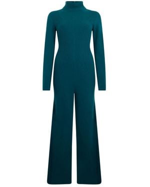 Alberta Ferretti Jumpsuits & Playsuits ,Blauw ,Wol Elegant Jumpsuit