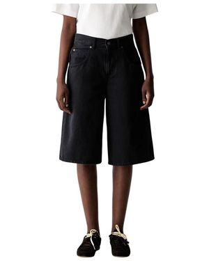 Levi's Korte Broeken ,Zwart ,Denim Super Baggy Jort Shorts
