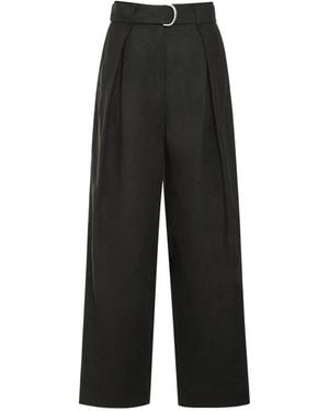 Max Mara Jane Wijde Pijpen Broek - Zwart